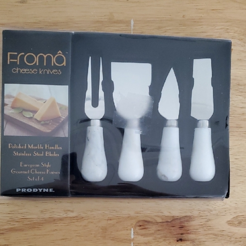 Froma Cheese Knives Set - White Marble